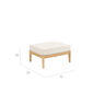 Newhaven Footstool incl. cushion in the design "Linum/seams Linum"