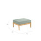Newhaven Footstool incl. cushion in the design "Mineral/seams Mineral"