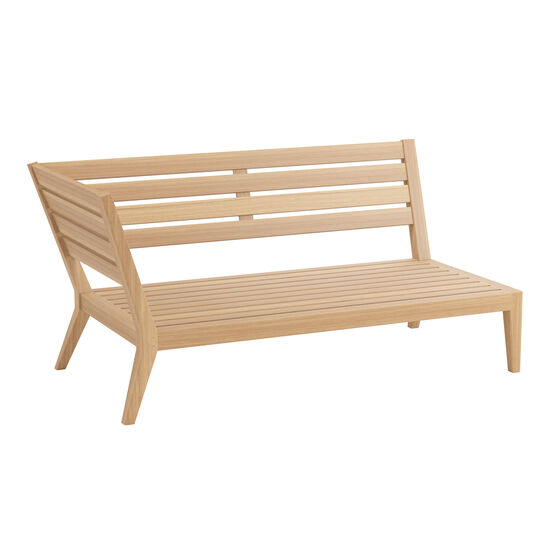 Valencia Lounge Chaise Longue with armrest right in the design "Stone/seams Stone"