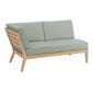 Valencia Lounge Chaise Longue with armrest right in the design "Mineral/seams Mineral"