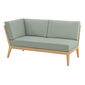 Valencia Lounge Chaise Longue with armrest right in the design "Mineral/seams Mineral"