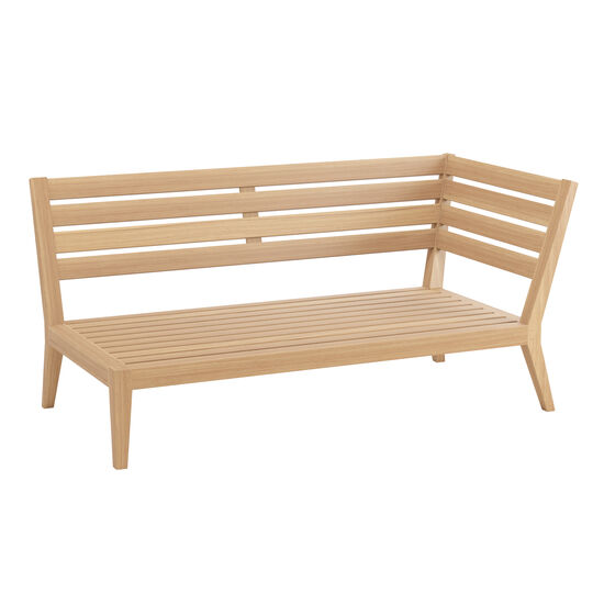 Valencia Lounge Chaise Longue with armrest left in the design "Stone/seams Stone"