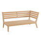 Valencia Lounge Chaise Longue with armrest left in the design "Stone/seams Stone"