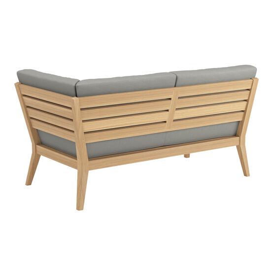 Valencia Lounge Chaise Longue with armrest left in the design "Stone/seams Stone"