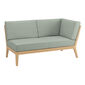 Valencia Lounge Chaise Longue with armrest left in the design "Mineral/seams Mineral"
