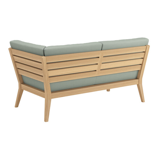 Valencia Lounge Chaise Longue with armrest left in the design "Mineral/seams Mineral"