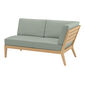 Valencia Lounge Chaise Longue with armrest left in the design "Mineral/seams Mineral"
