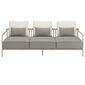 Loreto Three-Seater incl. cushions in the design "Stone/Linum"