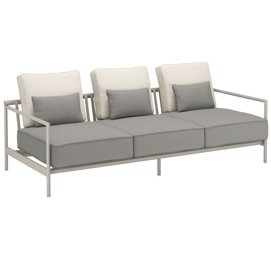 Loreto Three-Seater incl. cushions in the design "Stone/Linum"