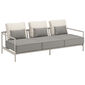 Loreto Three-Seater incl. cushions in the design "Stone/Linum"