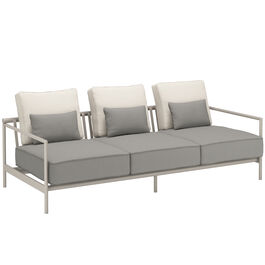 Loreto Three-Seater incl. cushions in the design "Stone/Linum"