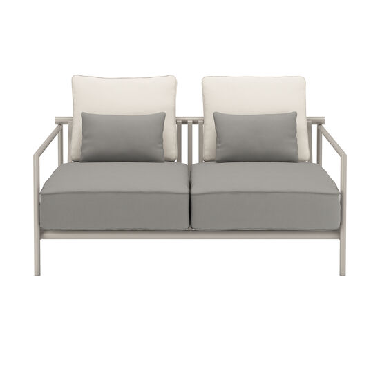 Loreto Two-Seater incl. cushions in the design "Stone/Linum"