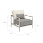 Loreto Armchair incl. cushions in the design "Stone/Linum"