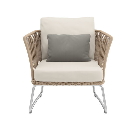 Amari Lounge Armchair incl. cushion in the design "Linum"