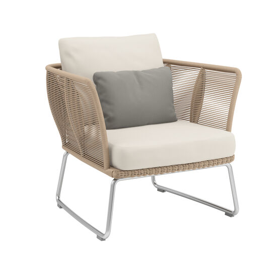 Amari Lounge Armchair incl. cushion in the design "Linum"