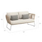Amari Lounge Two-Seater incl. cushions in the design "Linum"