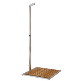 Garden Shower Stainless Steel with Teak Base Plate