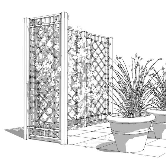Orangery Corner Connecting Set, 2 pieces (fixed, version 3)
