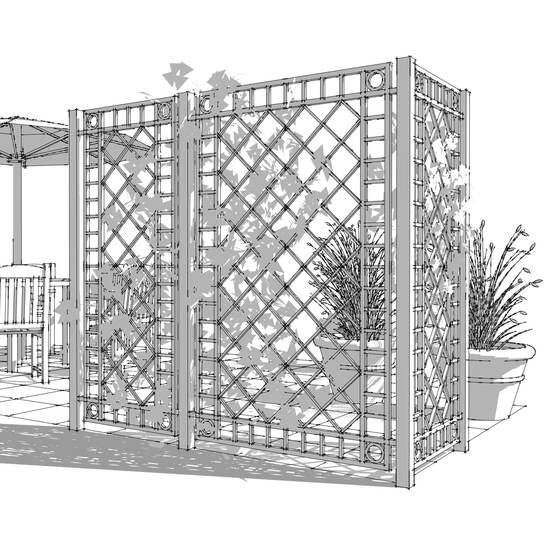 Orangery Corner Connecting Set, 2 pieces (fixed, version 3)