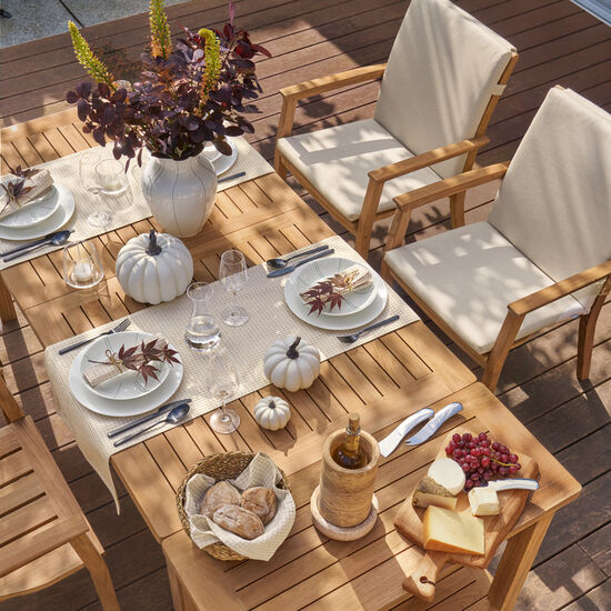 Cornwall Extending Table Teak 165-220 x 90