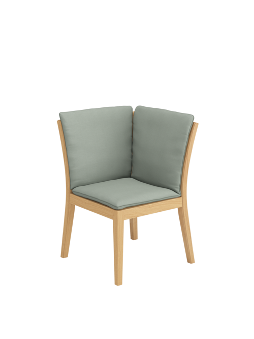 Cushion for Valencia Bench Element Corner Mineral/seams Mineral