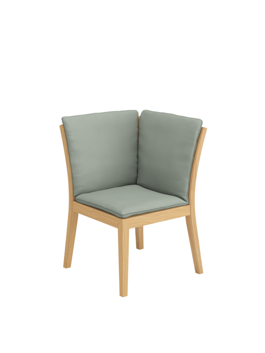 Cushion for Valencia Bench Element Corner Mineral/seams Mineral