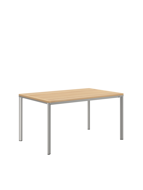 Portland Table Anodised Aluminium/Teak 140 x 90