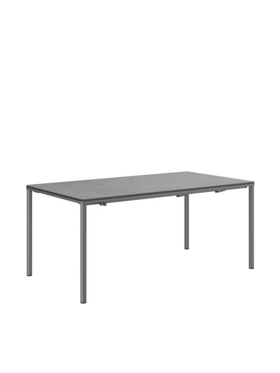 Portland Extending Table Stainless Steel Graphite/HPL Shade