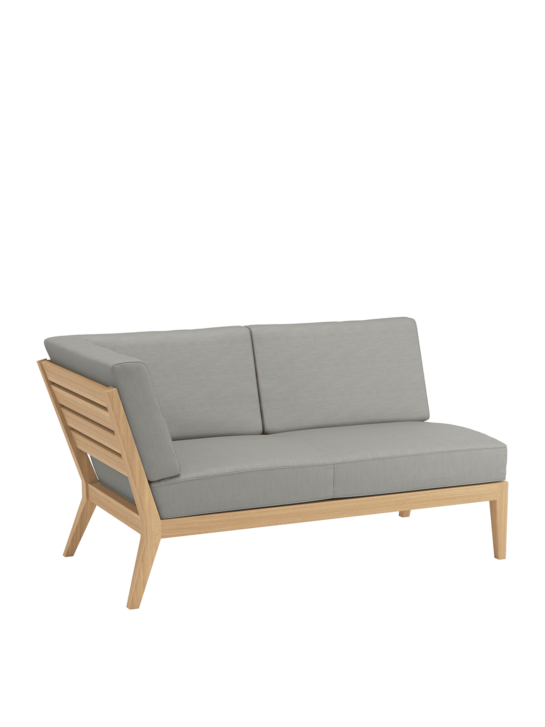 Valencia Lounge Chaise Longue with armrest right Stone/seams Stone