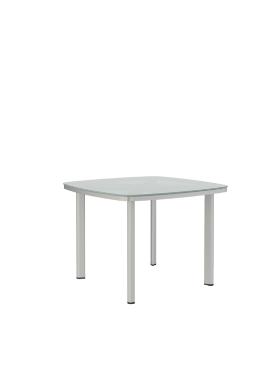 Temper Table Anodised Aluminium/Glass