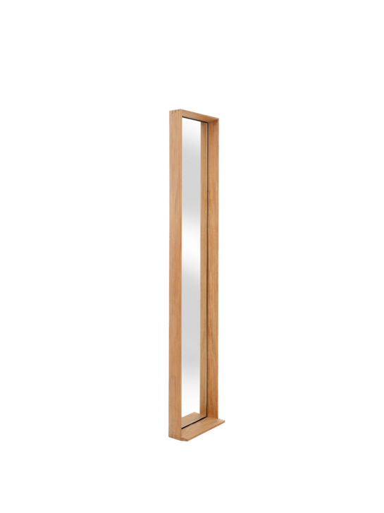 Fascino Mirror with teak frame, vertical narrow