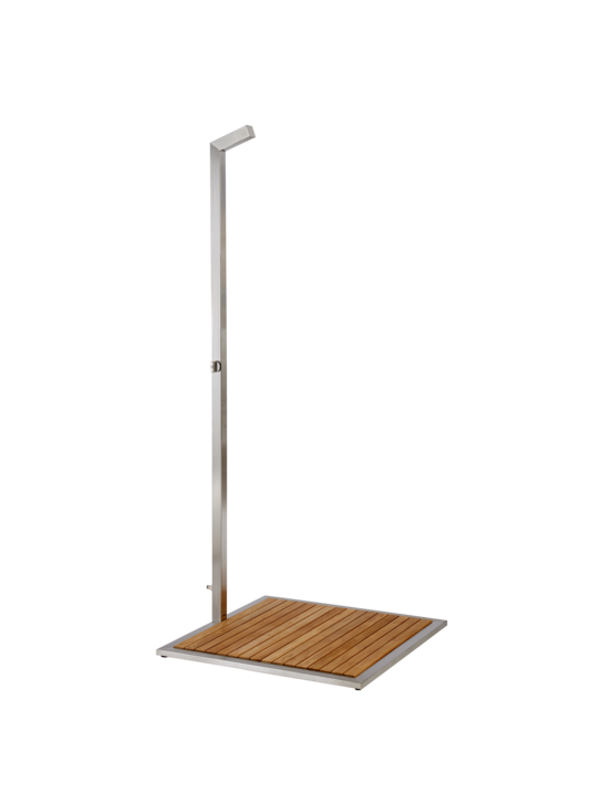 Garden Shower Stainless Steel with teak base plate