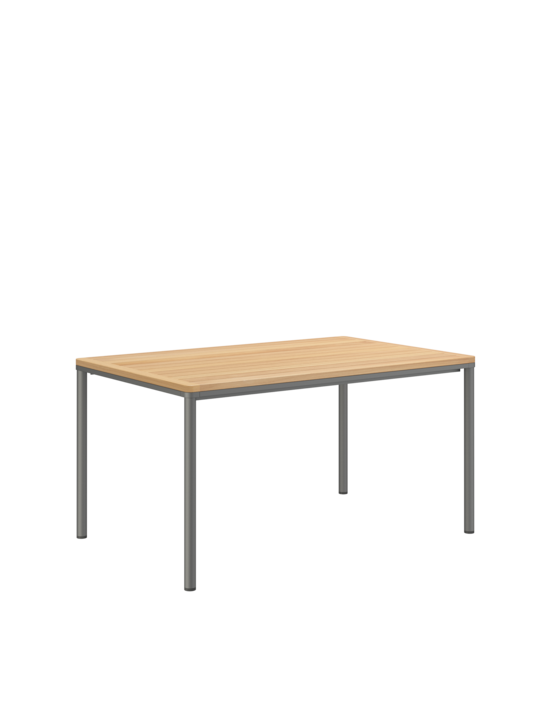 Portland Table Stainless Steel Graphite/Teak