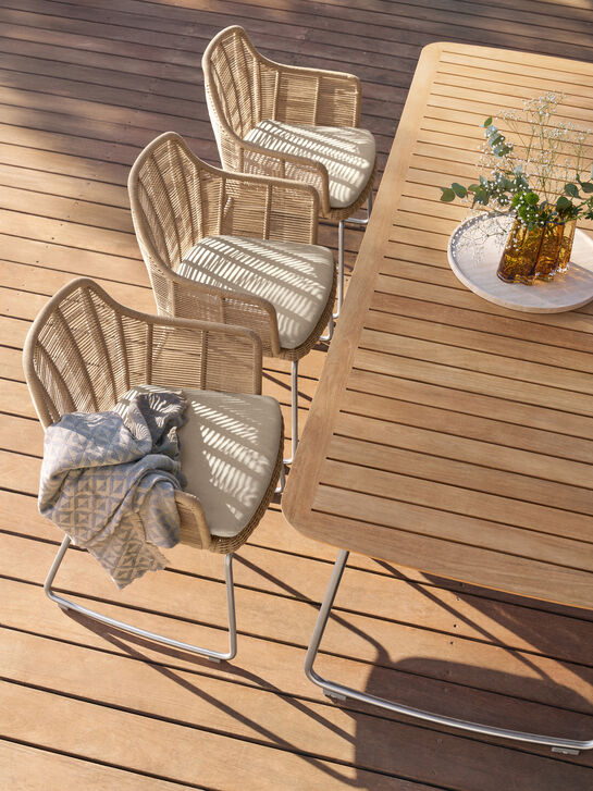 Amari Table Stainless Steel/Teak