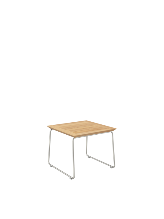 Pan Side Table Stainless Steel/Teak