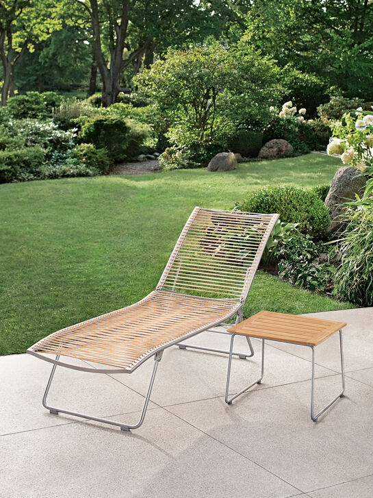 Pan Side Table Stainless Steel/Teak