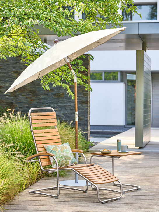 Tuscany Round Parasol 220 cm with wooden mast