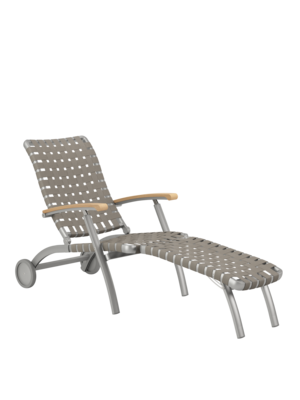 United States Deck Chair Silk with wheels and longer footrest
