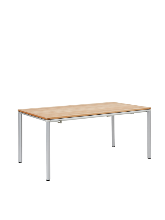 Portland Extending Table Aluminium/Teak