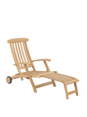 Royal Princess Deck Chair with wheels and extended footrest