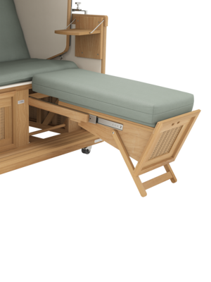 High Footrest Cushion for Strandkorb Mineral