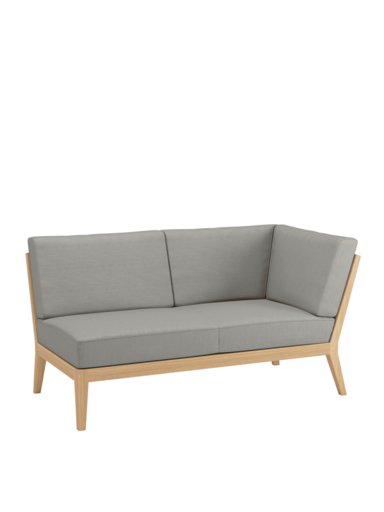 Valencia Lounge Chaise Longue with armrest left Stone/seams Stone
