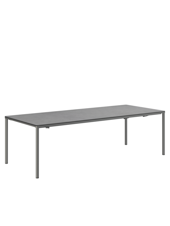 Portland Extending Table Stainless Steel Graphite/HPL Shade