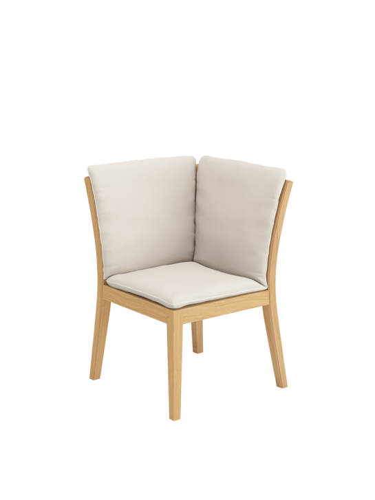 Cushion for Valencia Bench Element Corner Linum/seams Linum