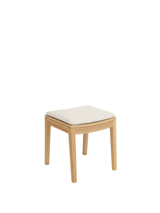 Seat Cushion for Valencia Footstool Linum piped