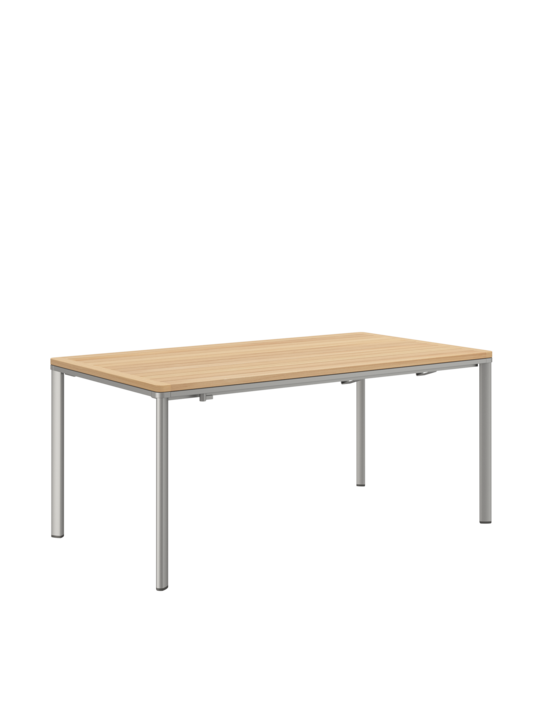 Portland Extending Table Anodised Aluminium/Teak 165-225 x 90