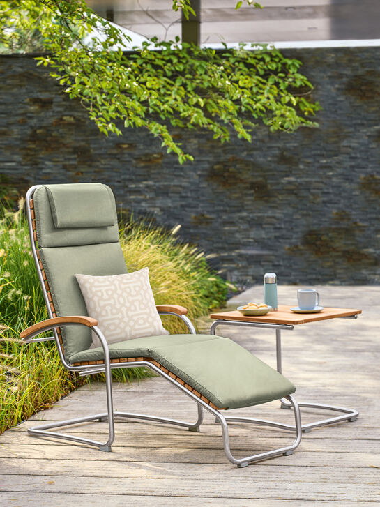 Bolero Side Table Stainless Steel/Teak